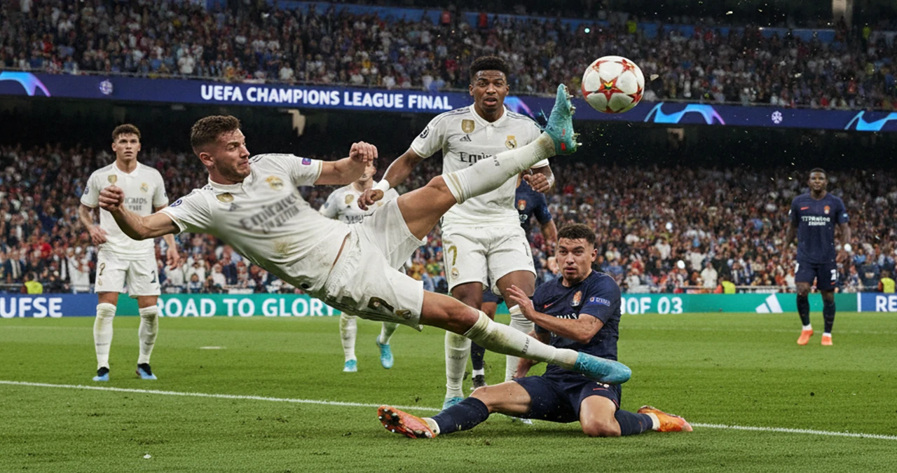 Engels voetbalelftal tijdens een EK-finale in een vol stadion