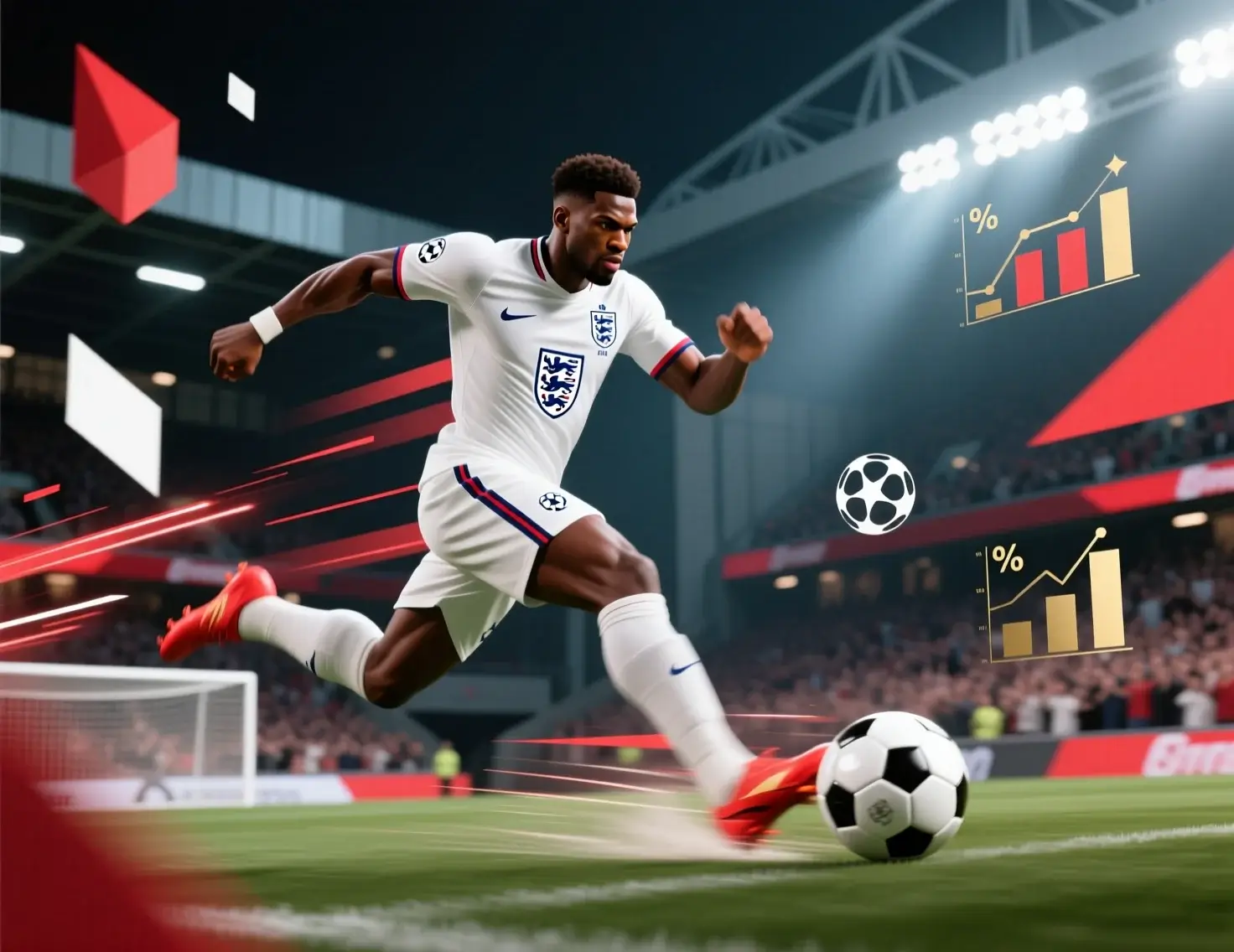 Engelse aanvaller in actie - de topscorers van het Engels voetbalelftal met doelpuntenstatistieken