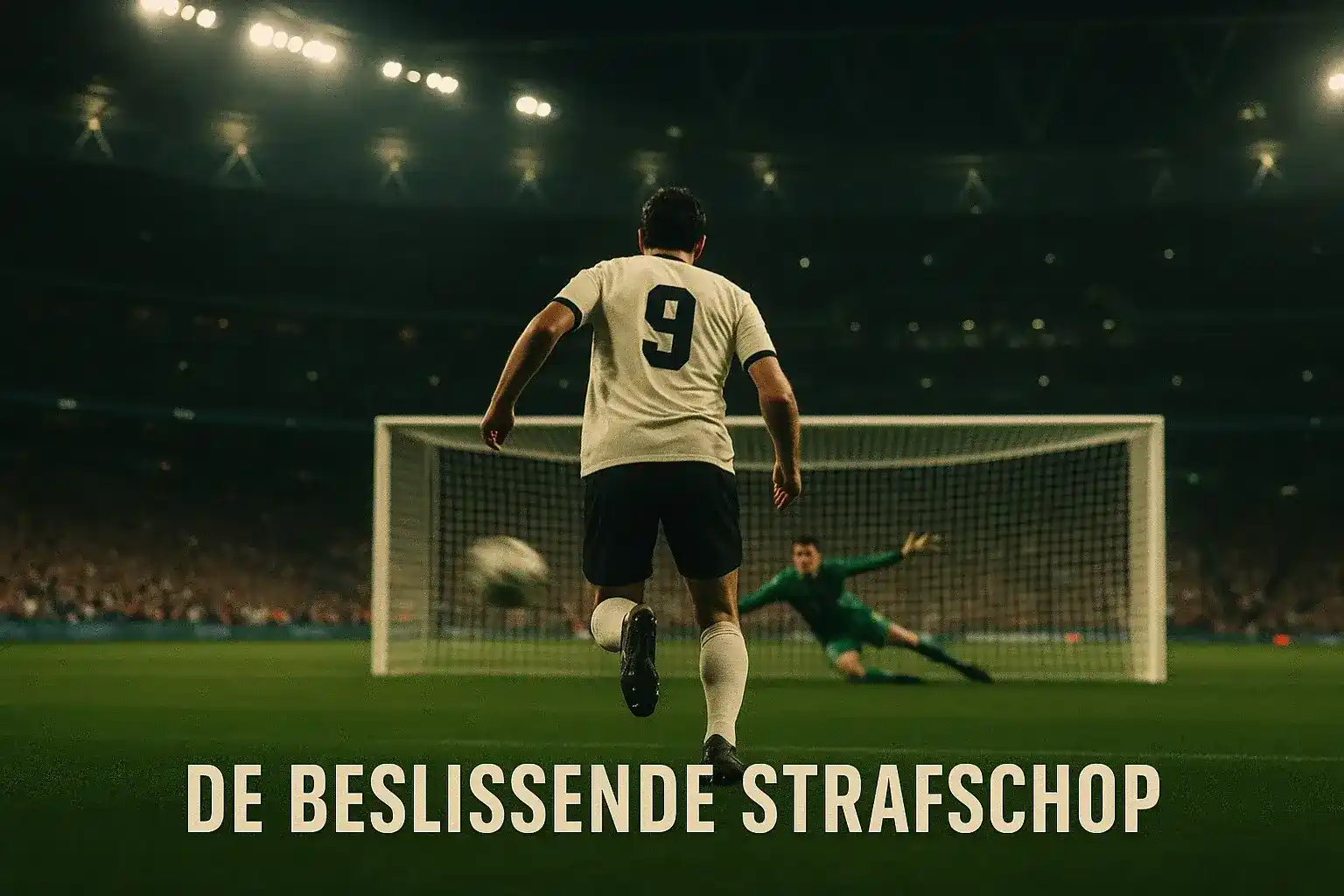 Strafschop moment tijdens Engeland internationale wedstrijd op Wembley