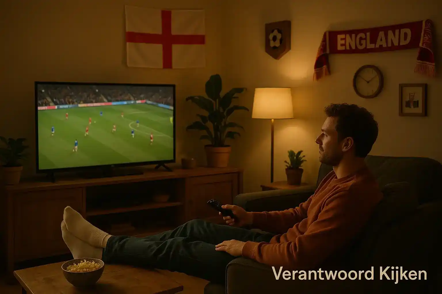 Ontspannen voetbal kijken thuis in verantwoorde sfeer